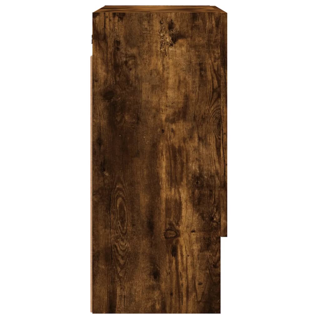 Wall Cabinet Smoked Oak 60x31x70 cm Wood Material