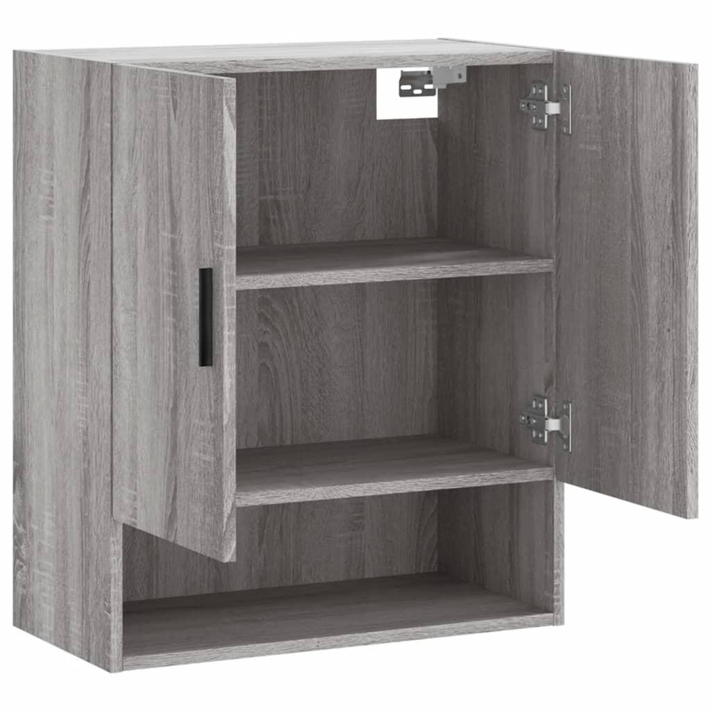 Wall Cabinet Gray Sonoma 60x31x70 cm Wood Material