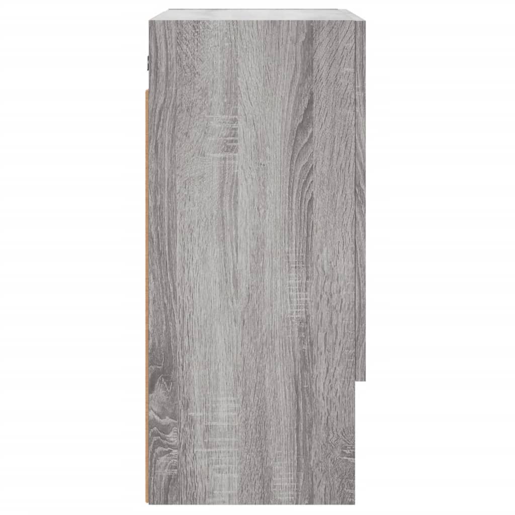 Wall Cabinet Gray Sonoma 60x31x70 cm Wood Material