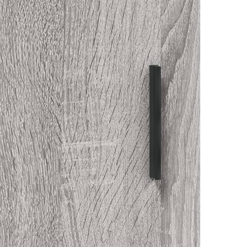 Wall Cabinet Gray Sonoma 60x31x70 cm Wood Material