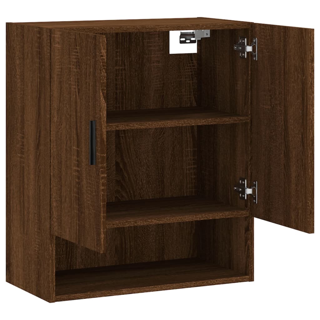 Wall Cabinet Brown Oak Look 60x31x70 cm Wood Material