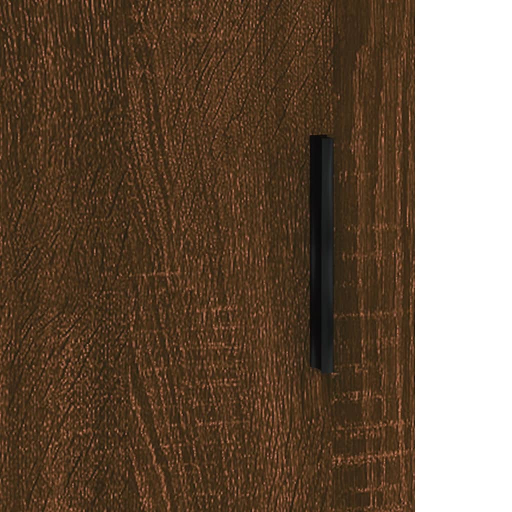 Wall Cabinet Brown Oak Look 60x31x70 cm Wood Material