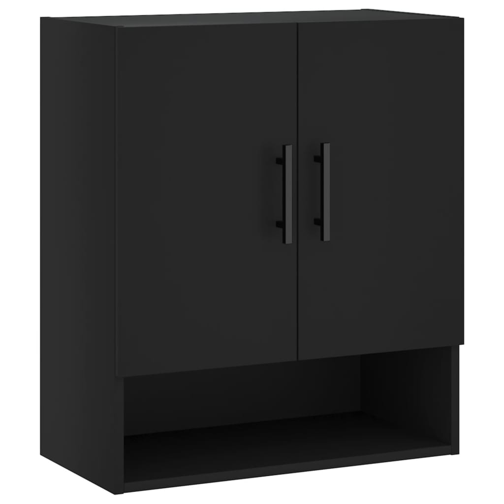 Wall Cabinet Black 60x31x70 cm Wood Material