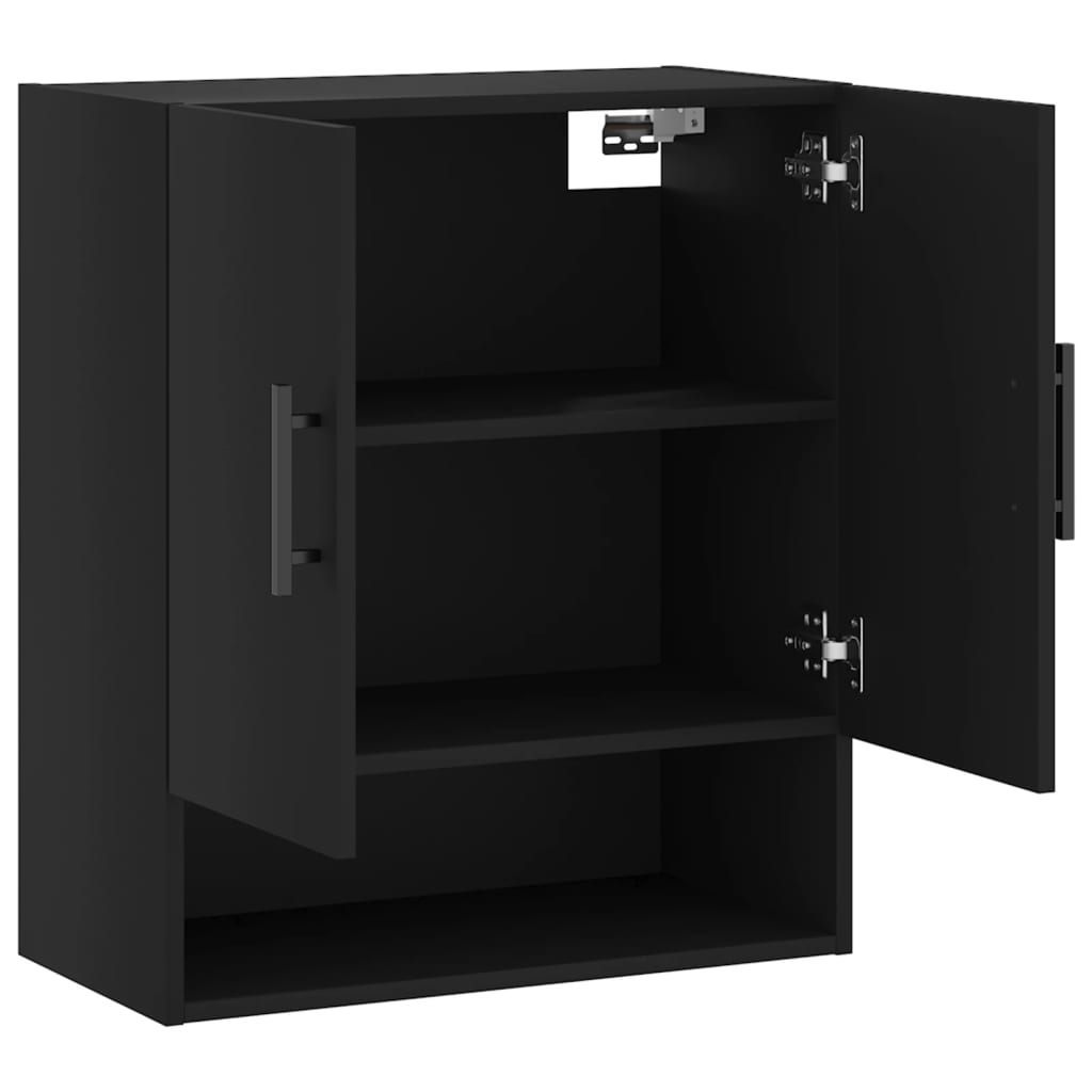 Wall Cabinet Black 60x31x70 cm Wood Material