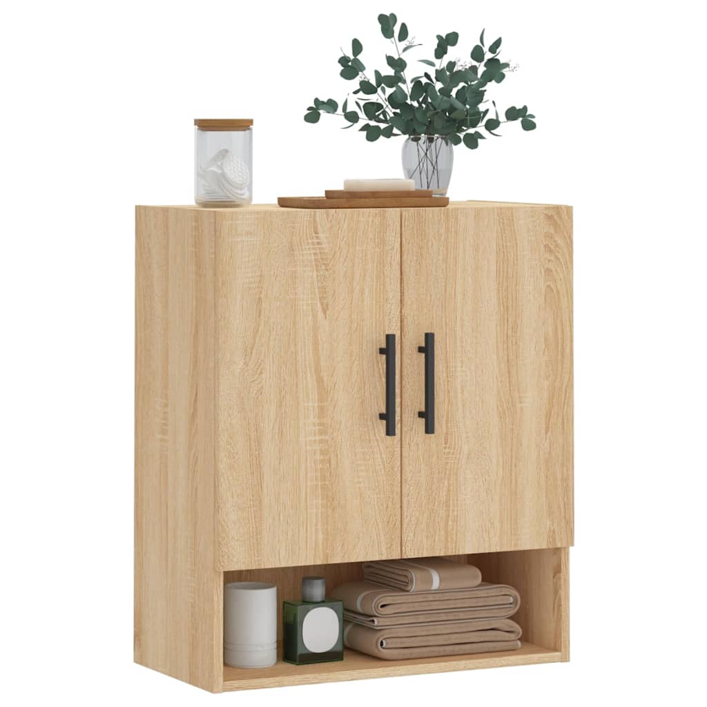 Wall Cabinet Sonoma Oak 60x31x70 cm Wood Material