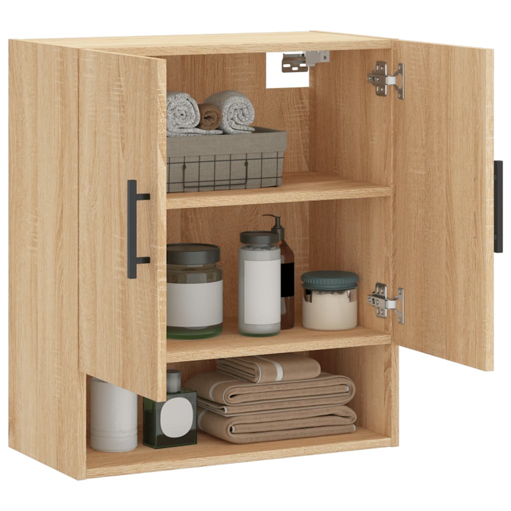 Wall Cabinet Sonoma Oak 60x31x70 cm Wood Material