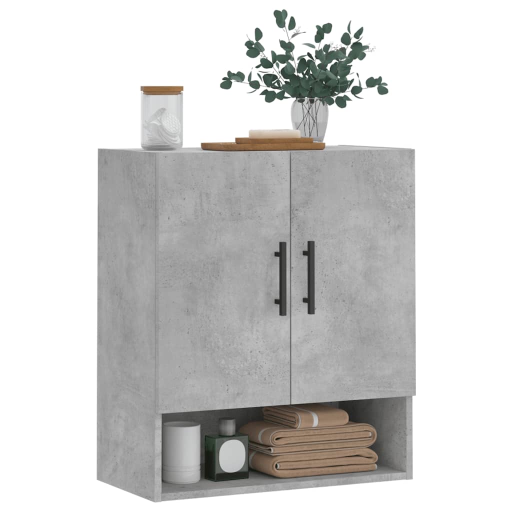 Wall Cabinet Concrete Grey 60x31x70 cm Wood Material