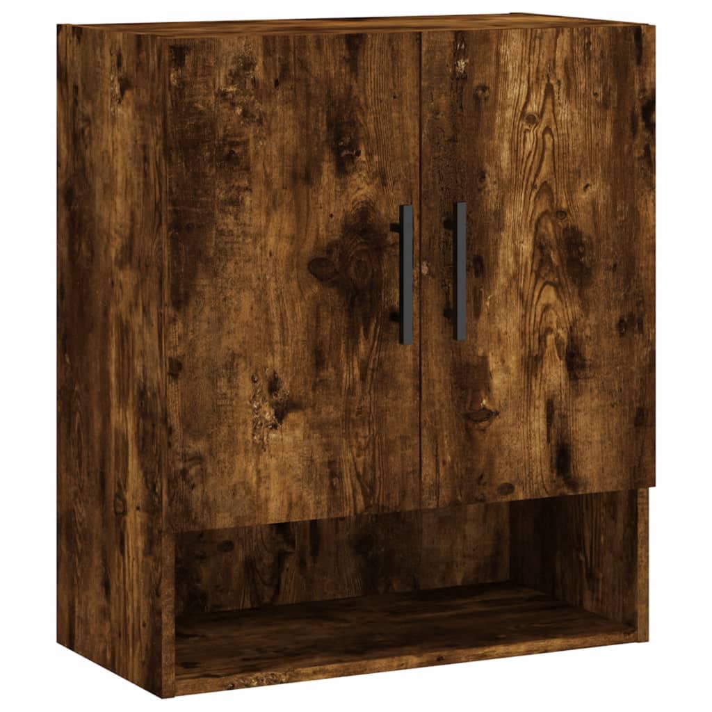 Wall Cabinet Smoked Oak 60x31x70 cm Wood Material