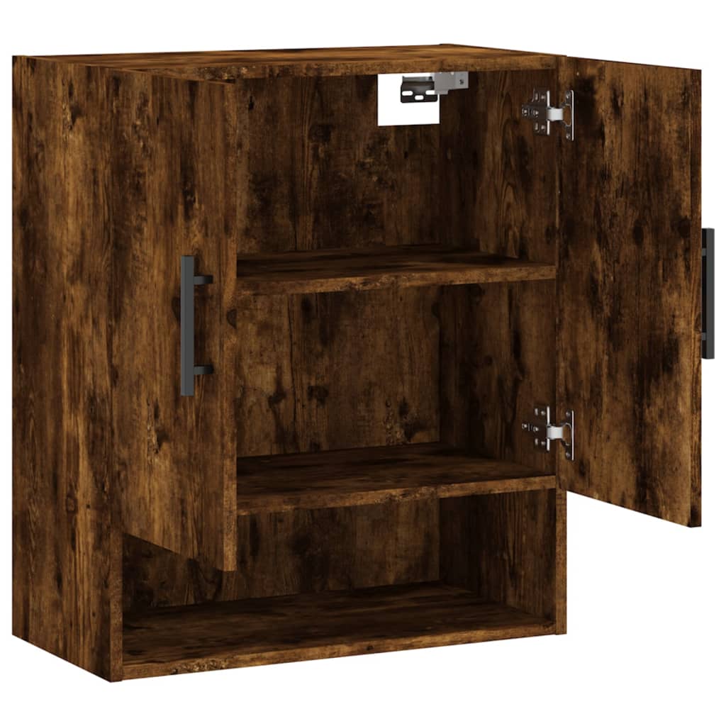 Wall Cabinet Smoked Oak 60x31x70 cm Wood Material