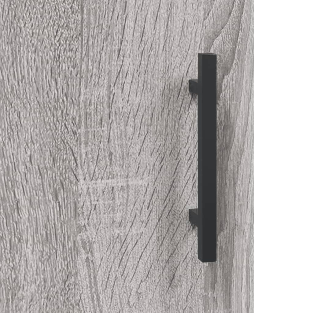 Wall Cabinet Gray Sonoma 60x31x70 cm Wood Material