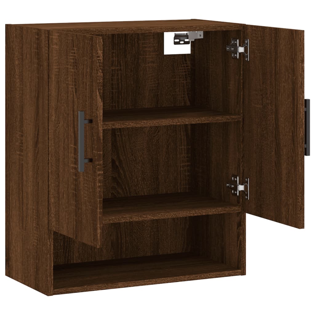 Wall Cabinet Brown Oak Look 60x31x70 cm Wood Material