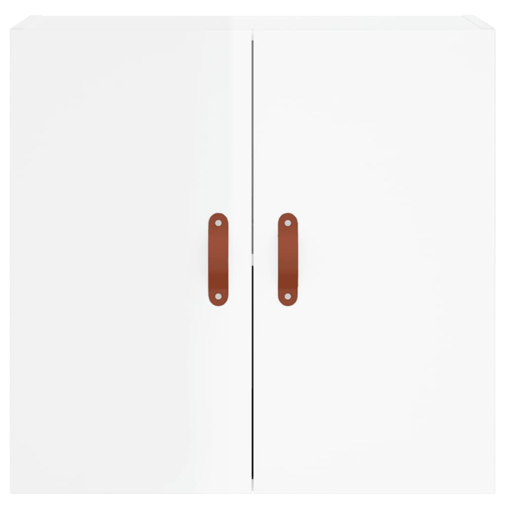 Wall Cabinet High Gloss White 60x31x60 cm Wood Material