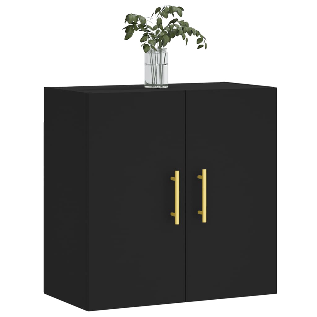 Wall Cabinet Black 60x31x60 cm Wood Material