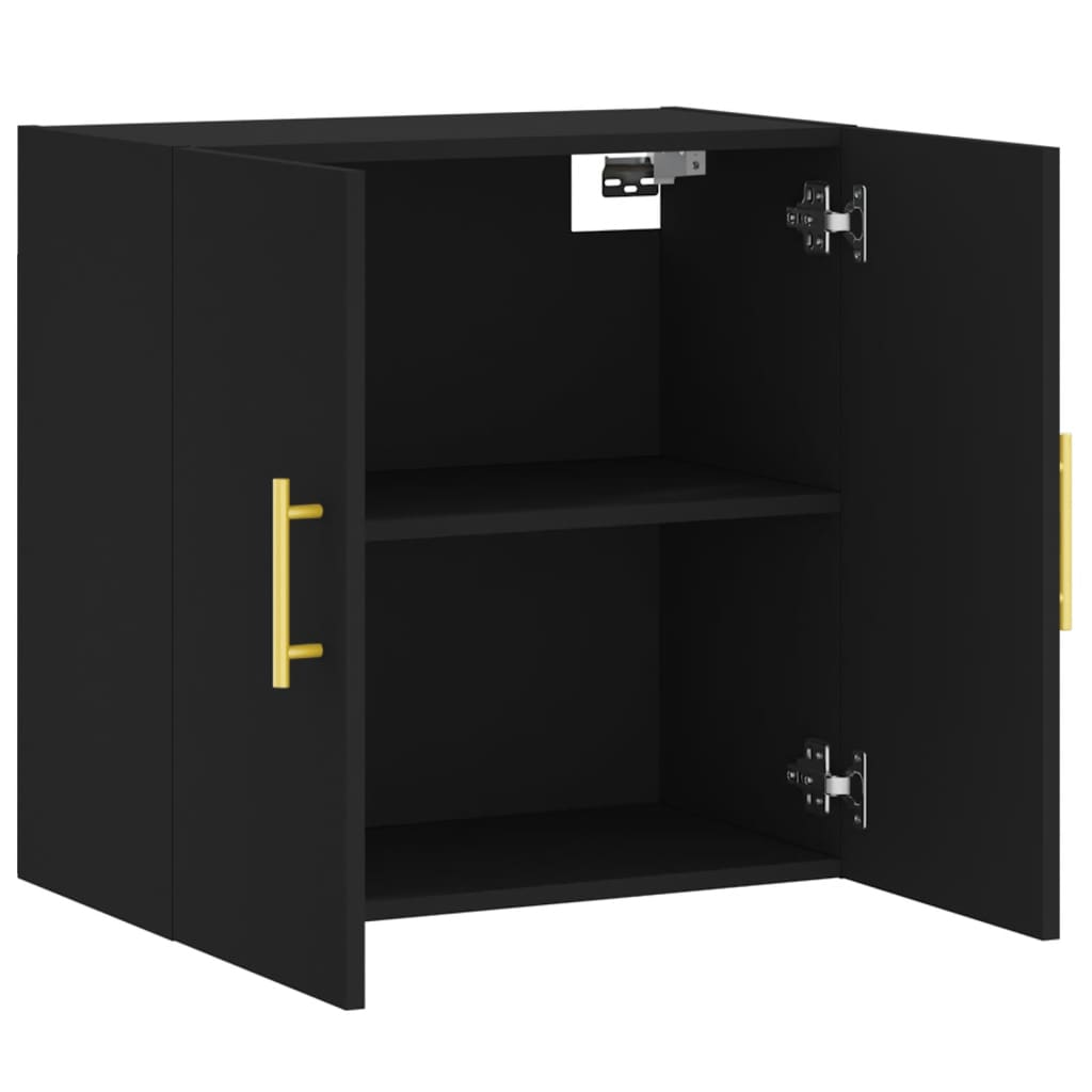 Wall Cabinet Black 60x31x60 cm Wood Material