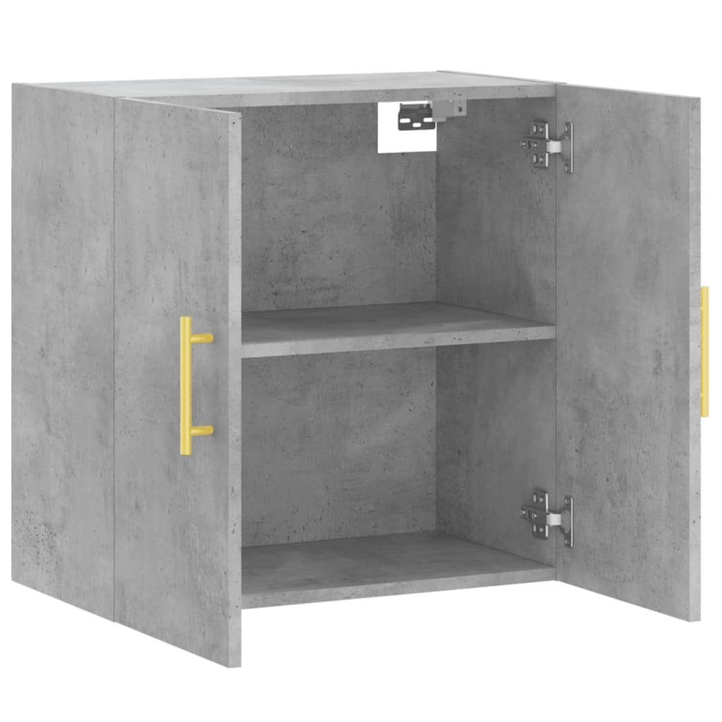 Wall Cabinet Concrete Grey 60x31x60 cm Wood Material