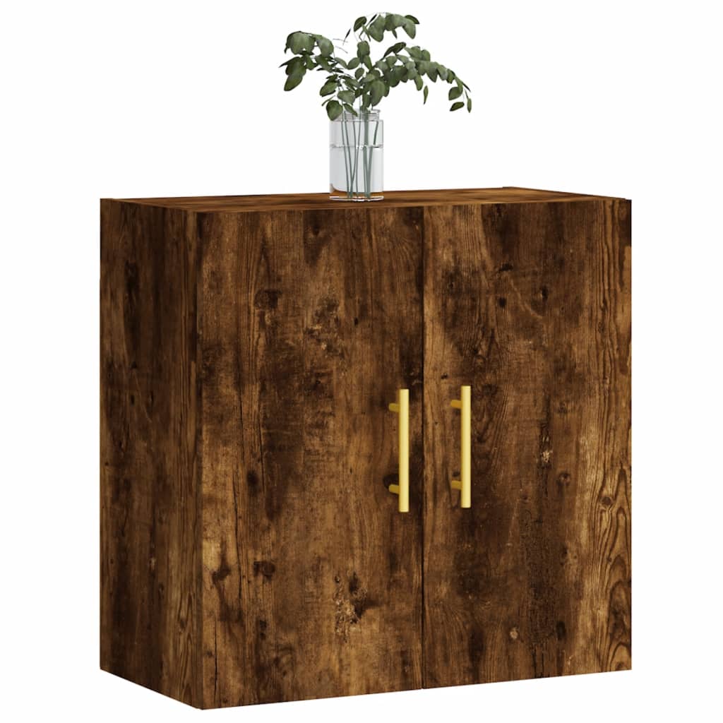 Wall Cabinet Smoked Oak 60x31x60 cm Wood Material