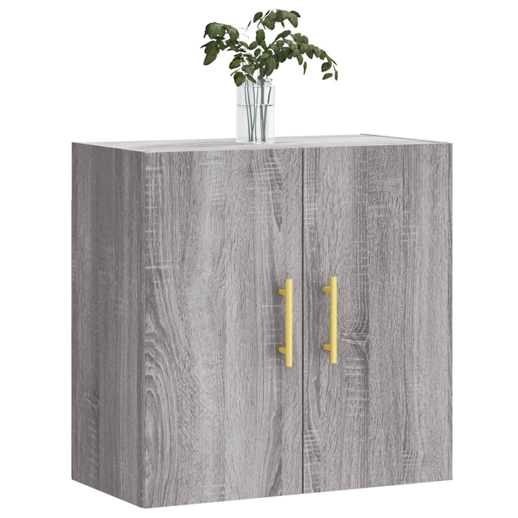 Wall Cabinet Gray Sonoma 60x31x60 cm Wood Material