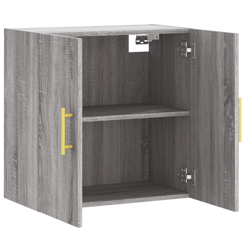 Wall Cabinet Gray Sonoma 60x31x60 cm Wood Material