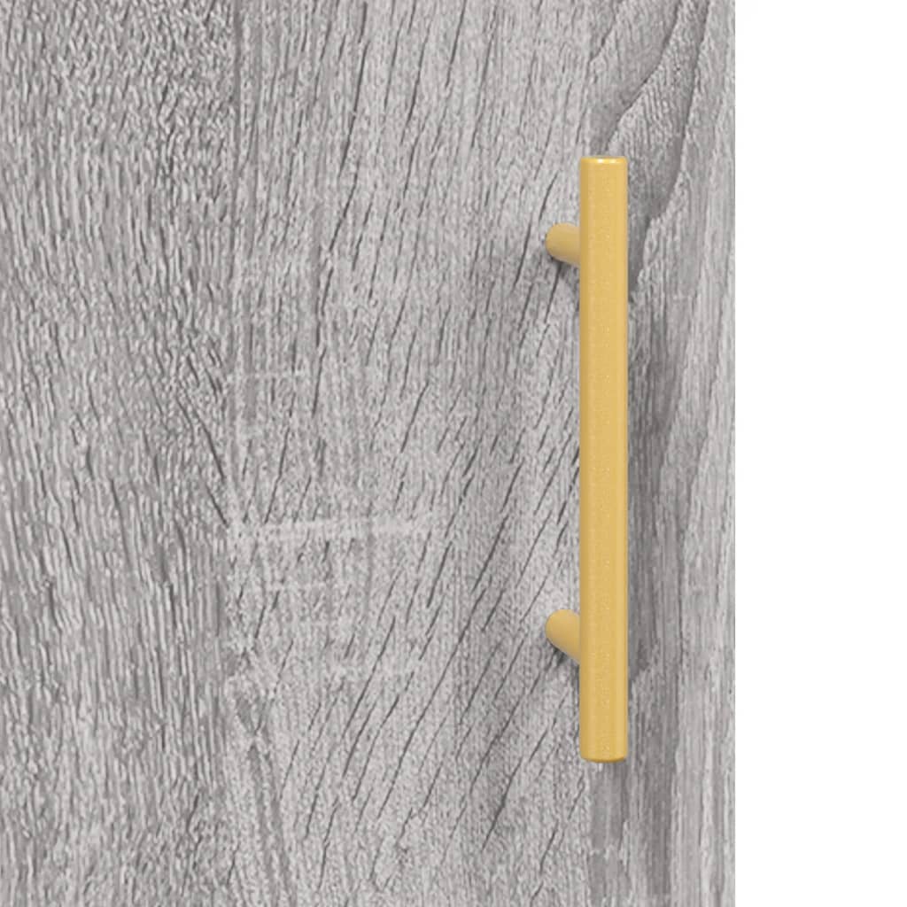 Wall Cabinet Gray Sonoma 60x31x60 cm Wood Material