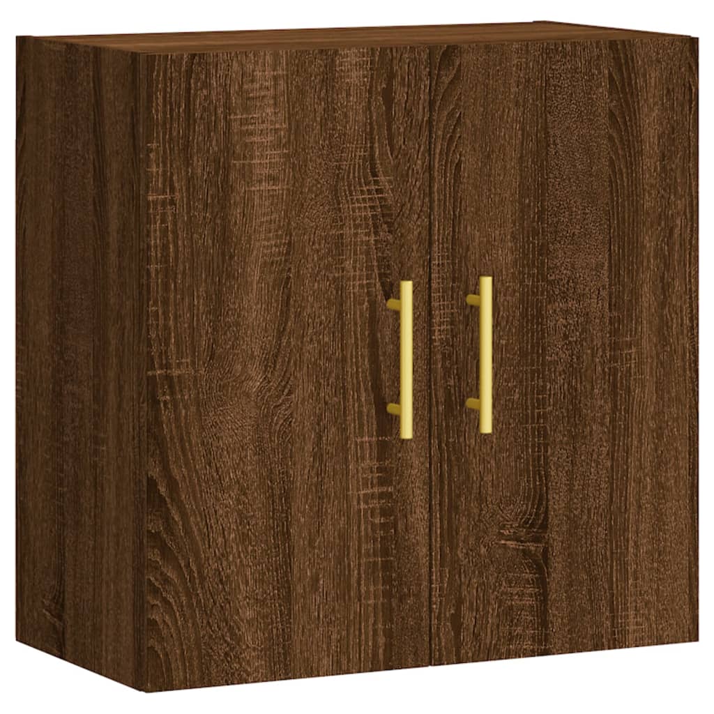 Wall Cabinet Brown Oak Look 60x31x60 cm Wood Material