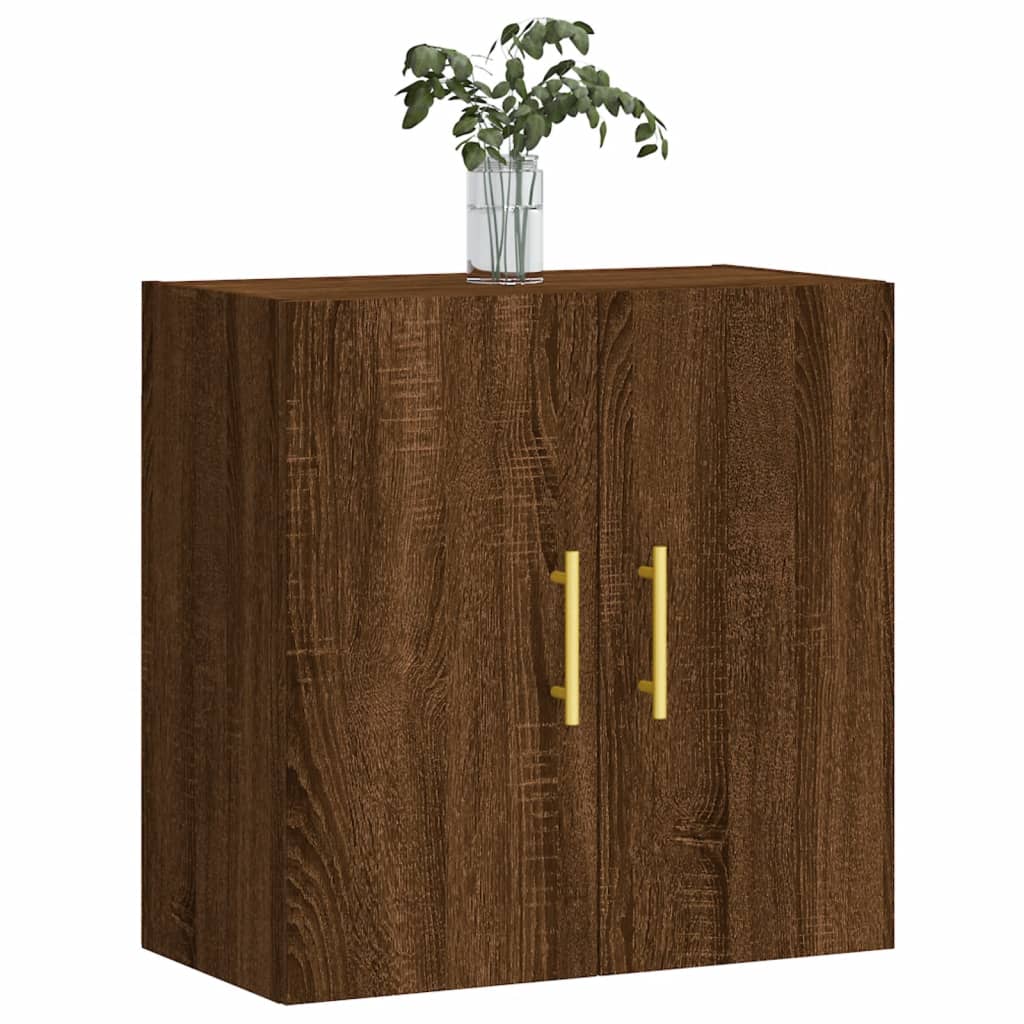 Wall Cabinet Brown Oak Look 60x31x60 cm Wood Material