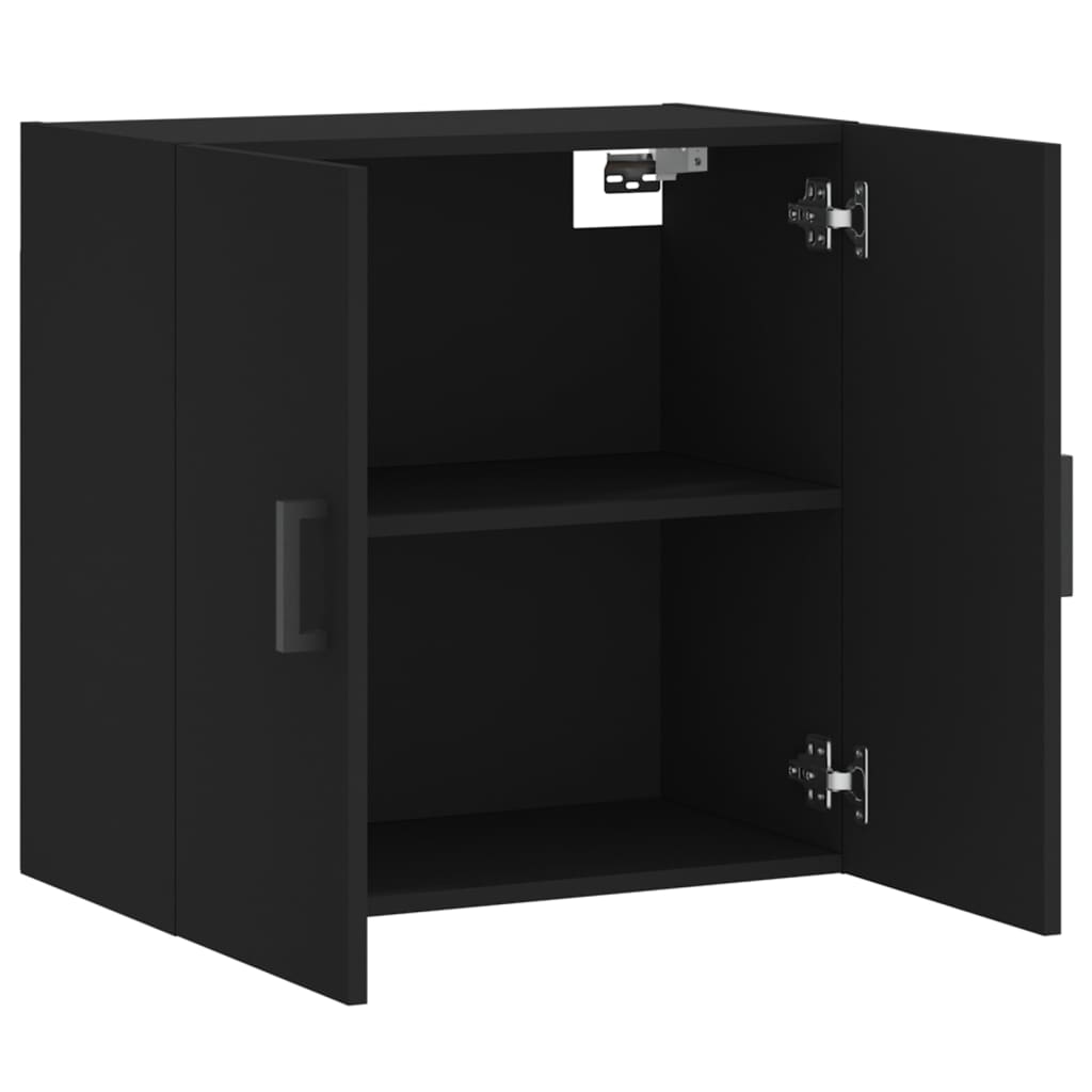 Wall Cabinet Black 60x31x60 cm Wood Material