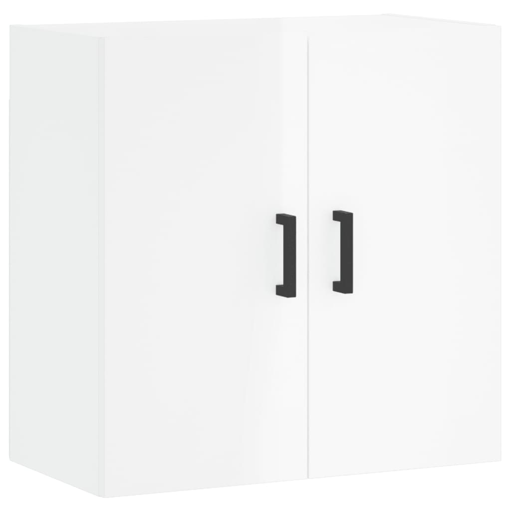 Wall Cabinet High Gloss White 60x31x60 cm Wood Material