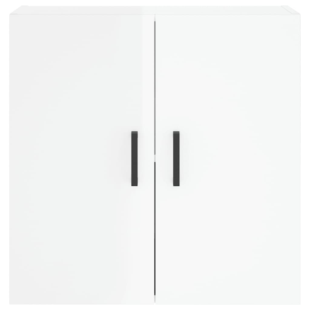 Wall Cabinet High Gloss White 60x31x60 cm Wood Material