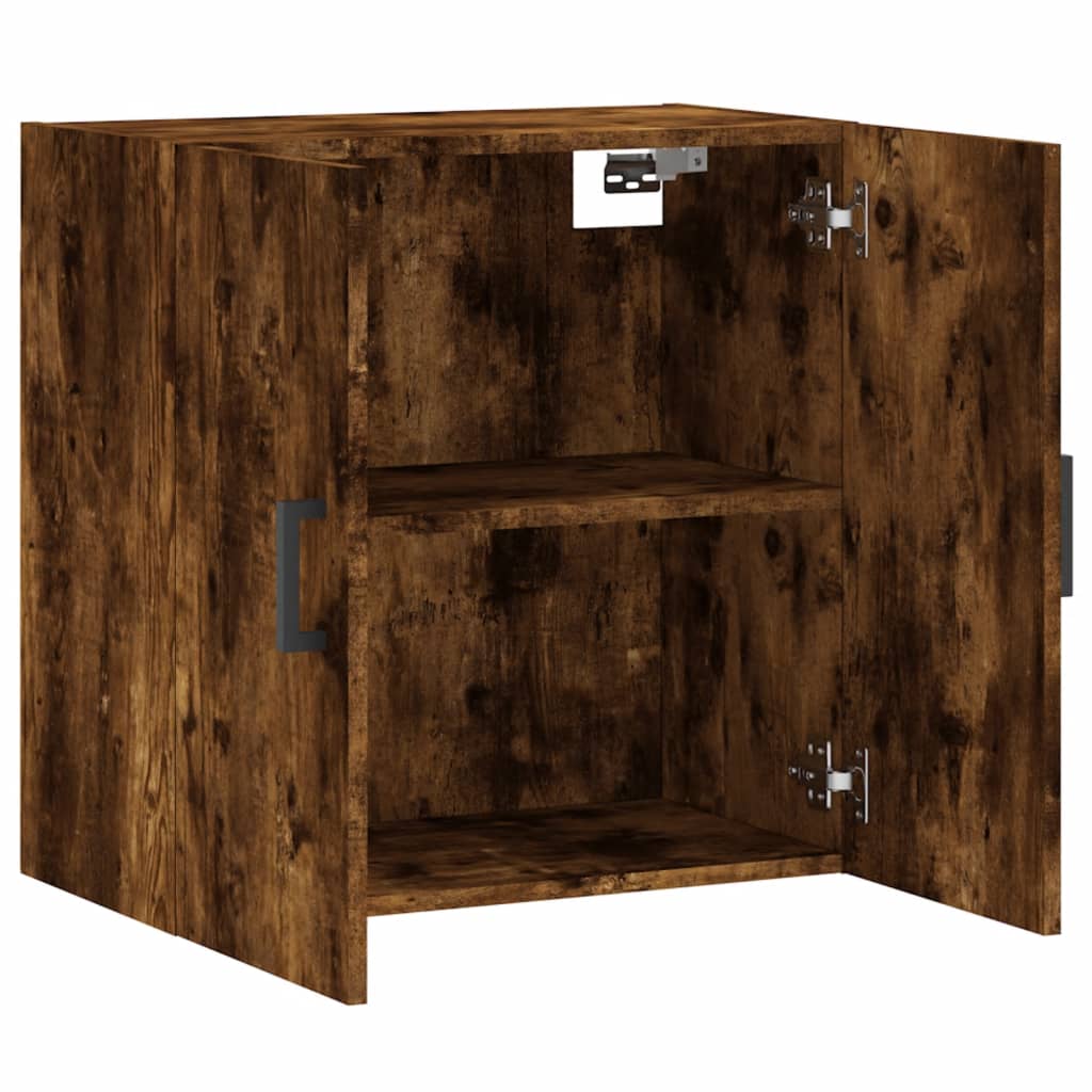 Wall Cabinet Smoked Oak 60x31x60 cm Wood Material