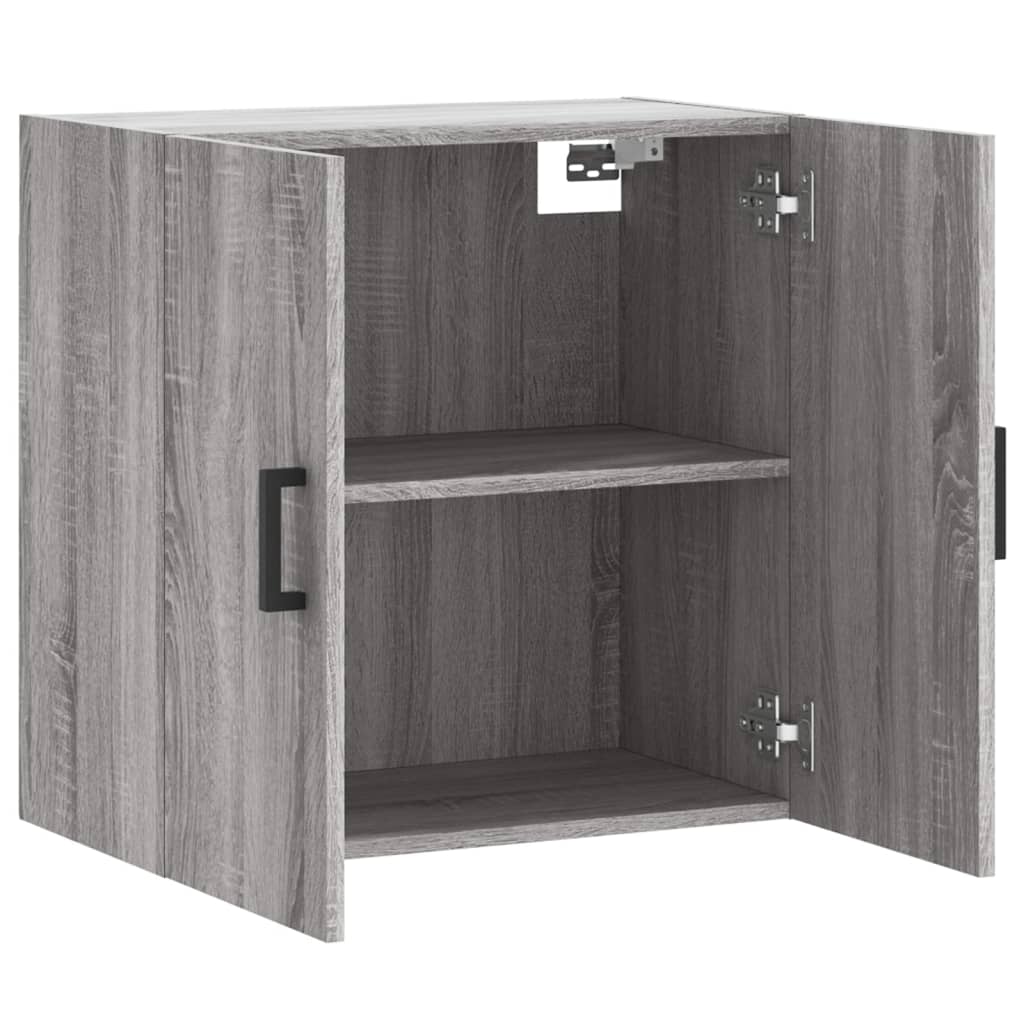 Wall Cabinet Gray Sonoma 60x31x60 cm Wood Material