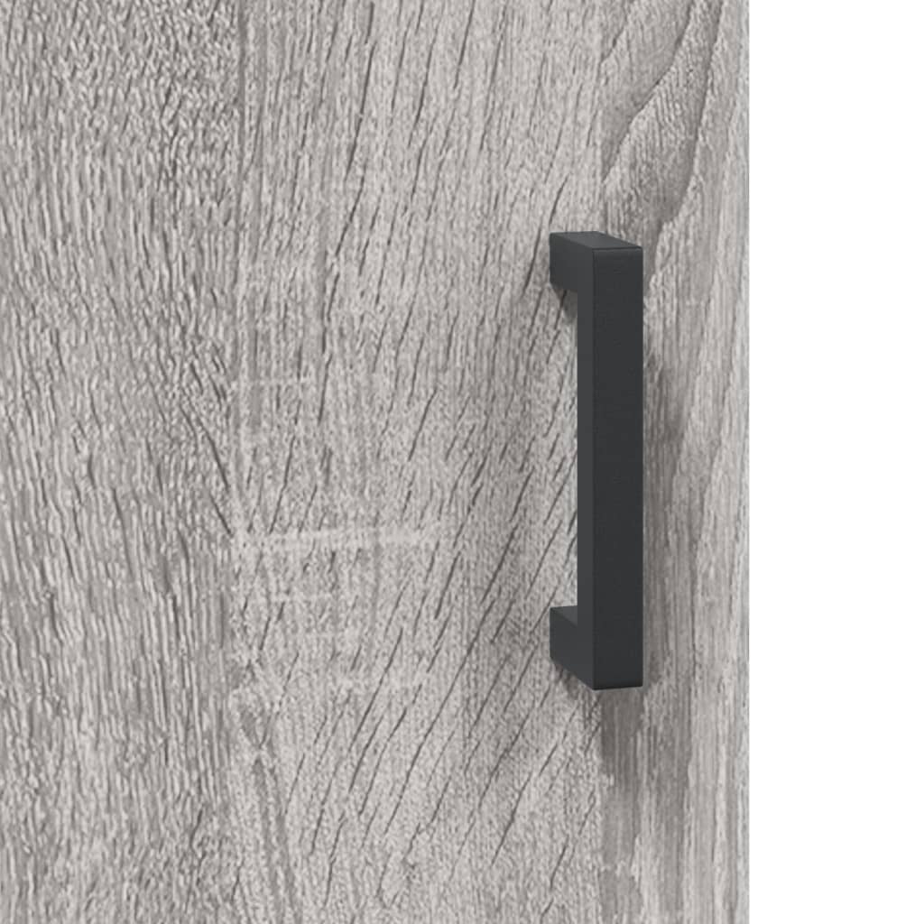 Wall Cabinet Gray Sonoma 60x31x60 cm Wood Material