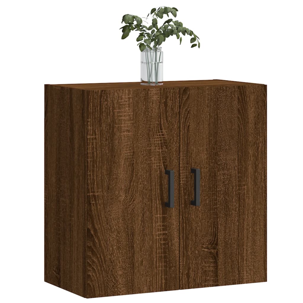 Wall Cabinet Brown Oak Look 60x31x60 cm Wood Material