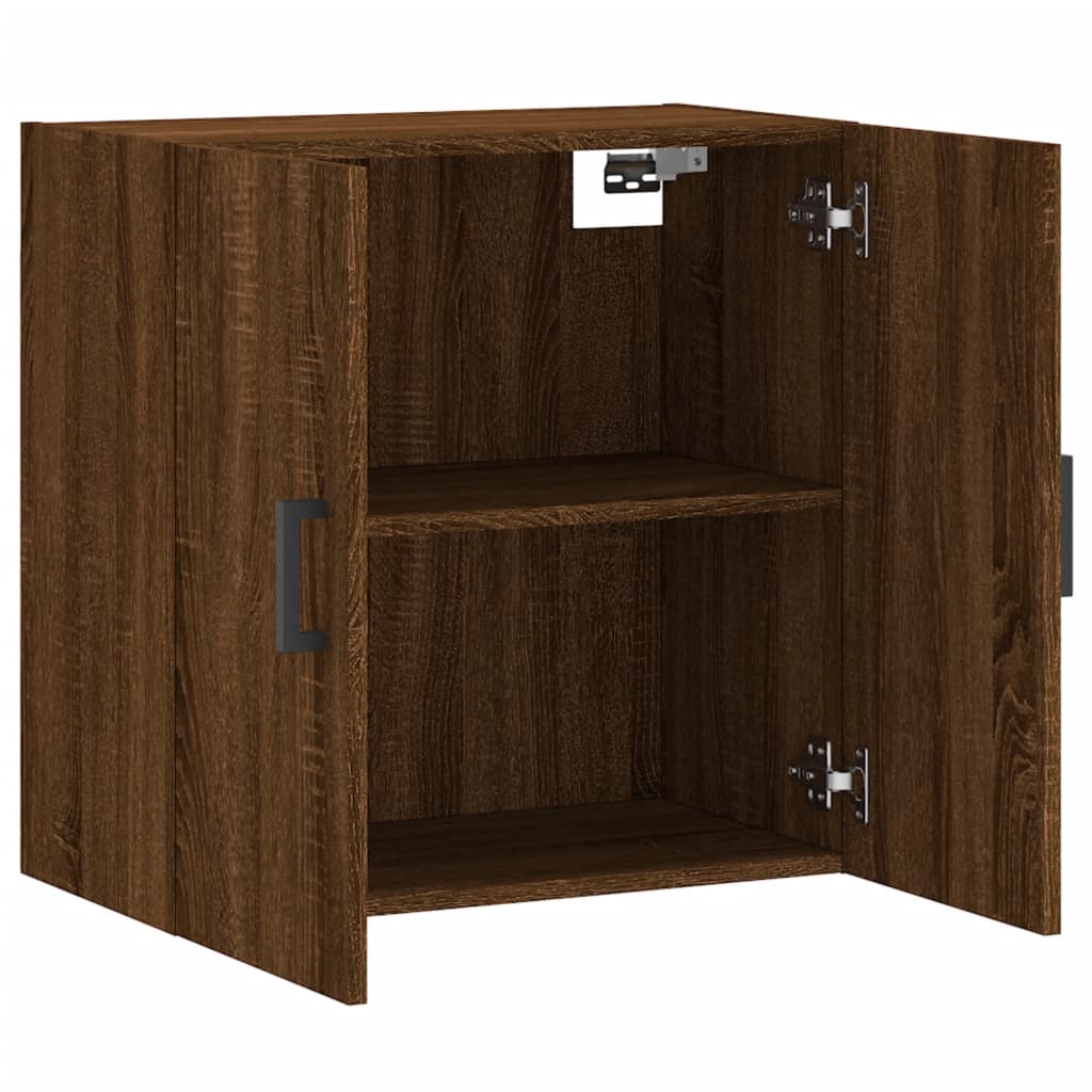 Wall Cabinet Brown Oak Look 60x31x60 cm Wood Material