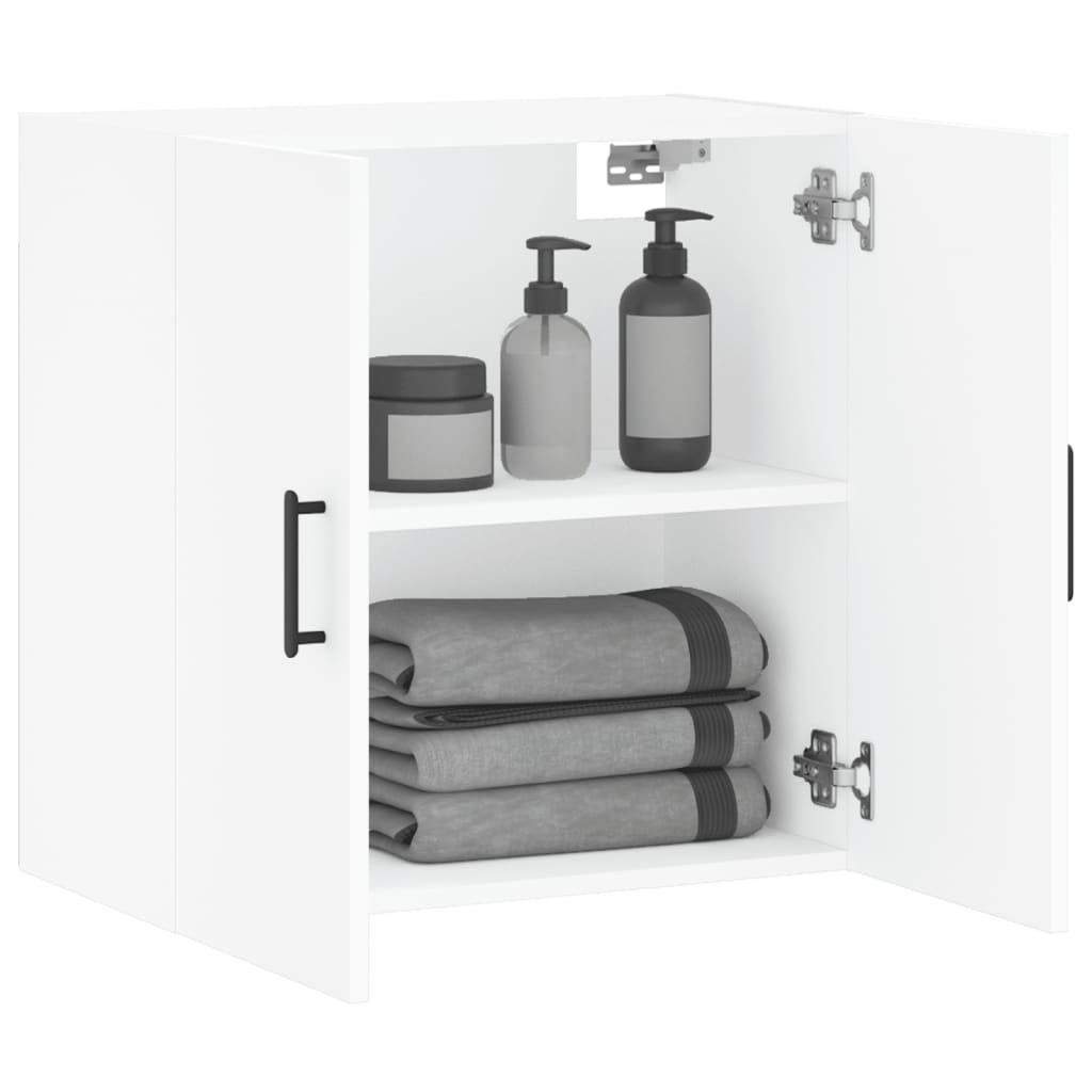 Wall Cabinet White 60x31x60 cm Wood Material