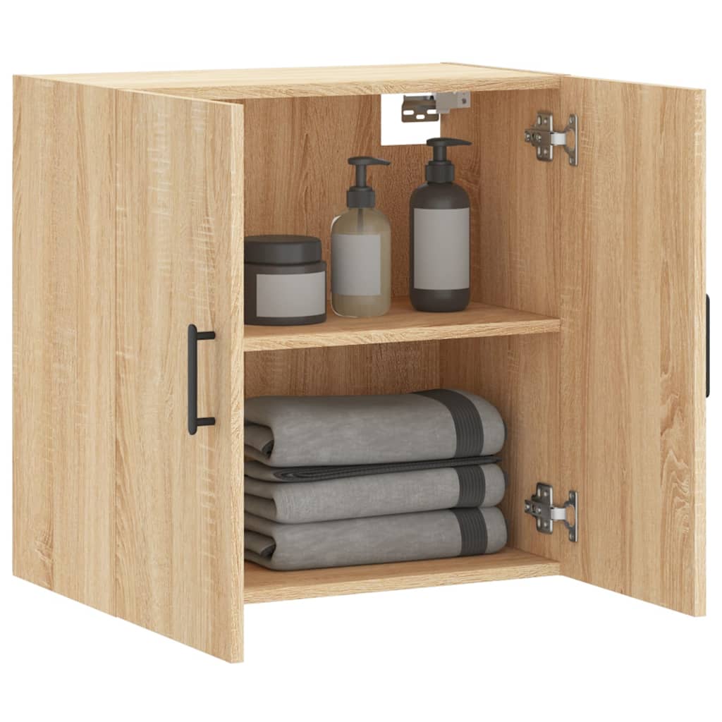 Wall Cabinet Sonoma Oak 60x31x60 cm Wood Material