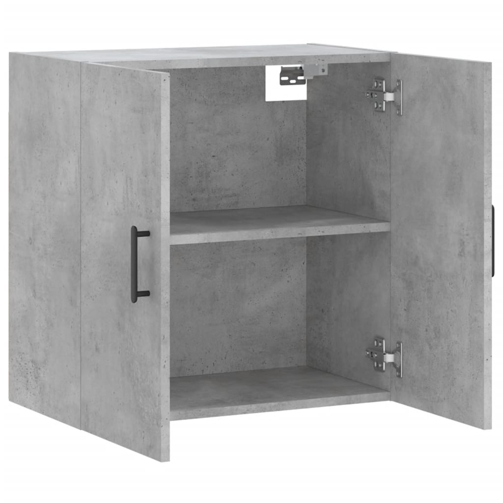 Wall Cabinet Concrete Grey 60x31x60 cm Wood Material