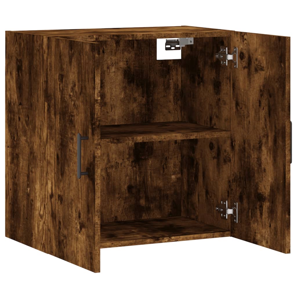 Wall Cabinet Smoked Oak 60x31x60 cm Wood Material