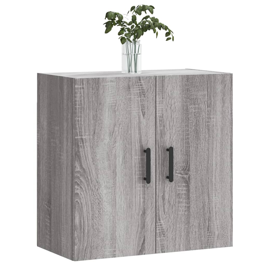 Wall Cabinet Gray Sonoma 60x31x60 cm Wood Material