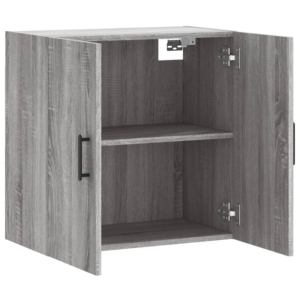 Wall Cabinet Gray Sonoma 60x31x60 cm Wood Material