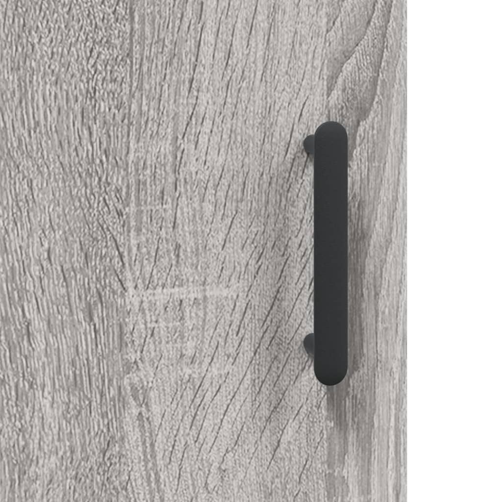 Wall Cabinet Gray Sonoma 60x31x60 cm Wood Material