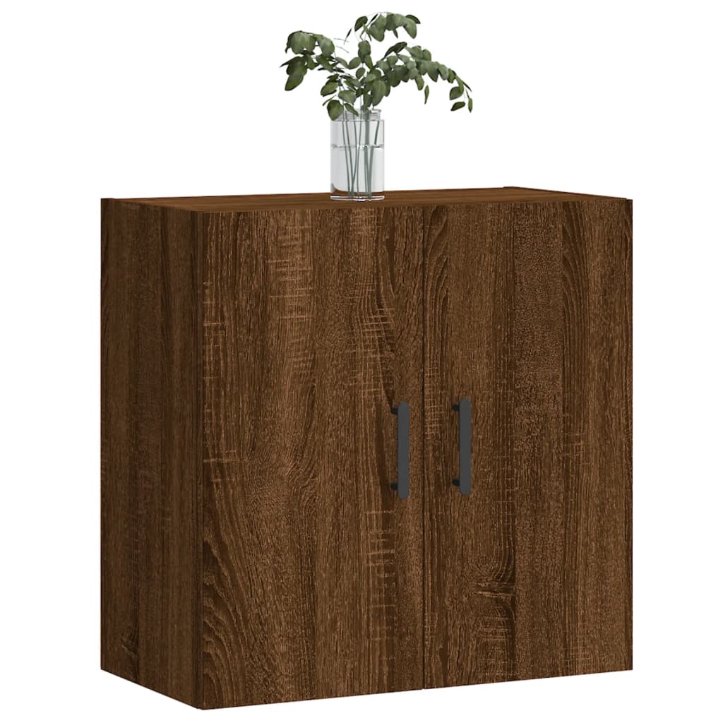 Wall Cabinet Brown Oak Look 60x31x60 cm Wood Material