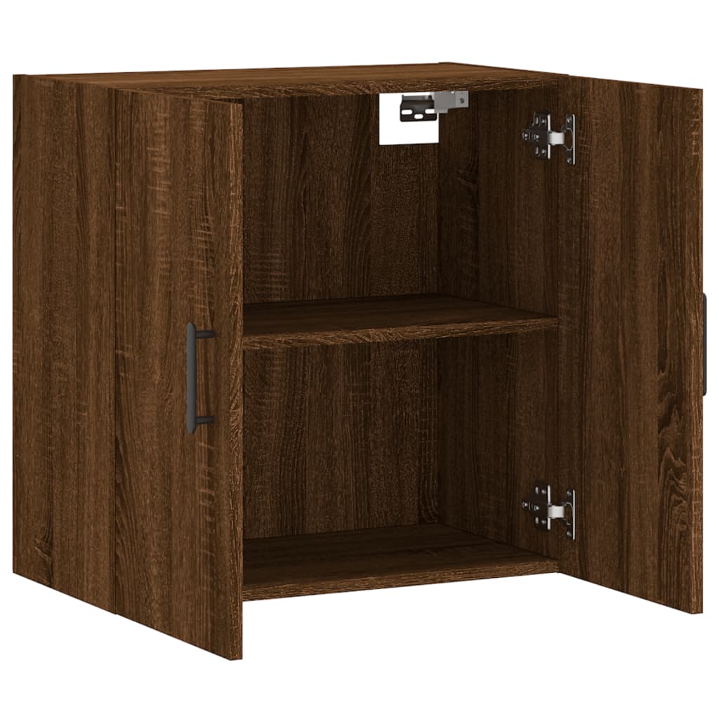 Wall Cabinet Brown Oak Look 60x31x60 cm Wood Material