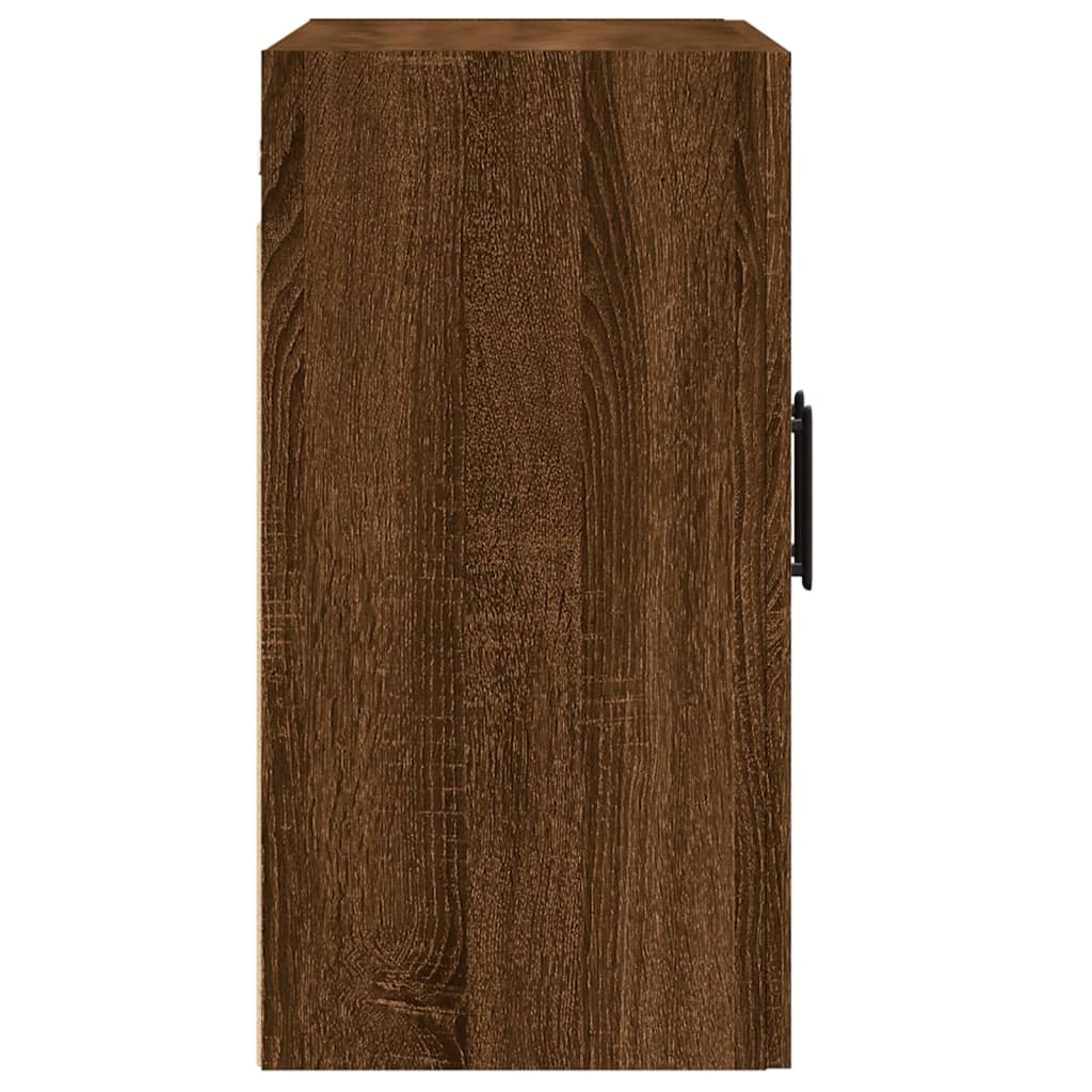 Wall Cabinet Brown Oak Look 60x31x60 cm Wood Material