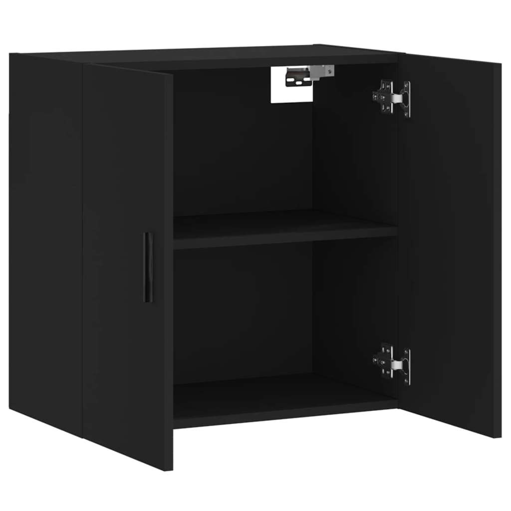 Wall Cabinet Black 60x31x60 cm Wood Material