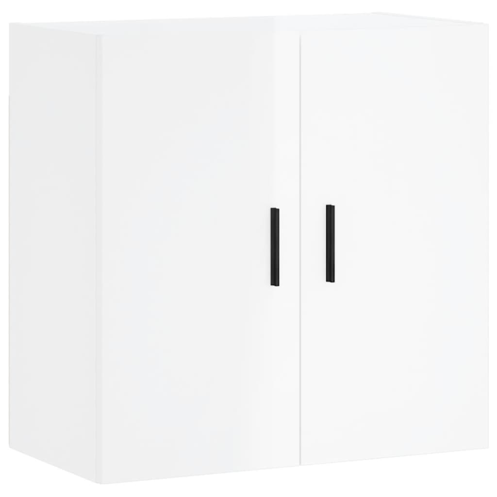 Wall Cabinet High Gloss White 60x31x60 cm Wood Material