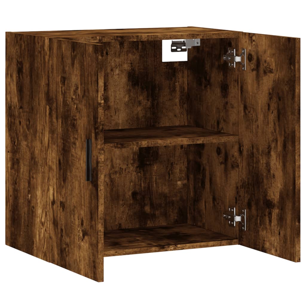 Wall Cabinet Smoked Oak 60x31x60 cm Wood Material