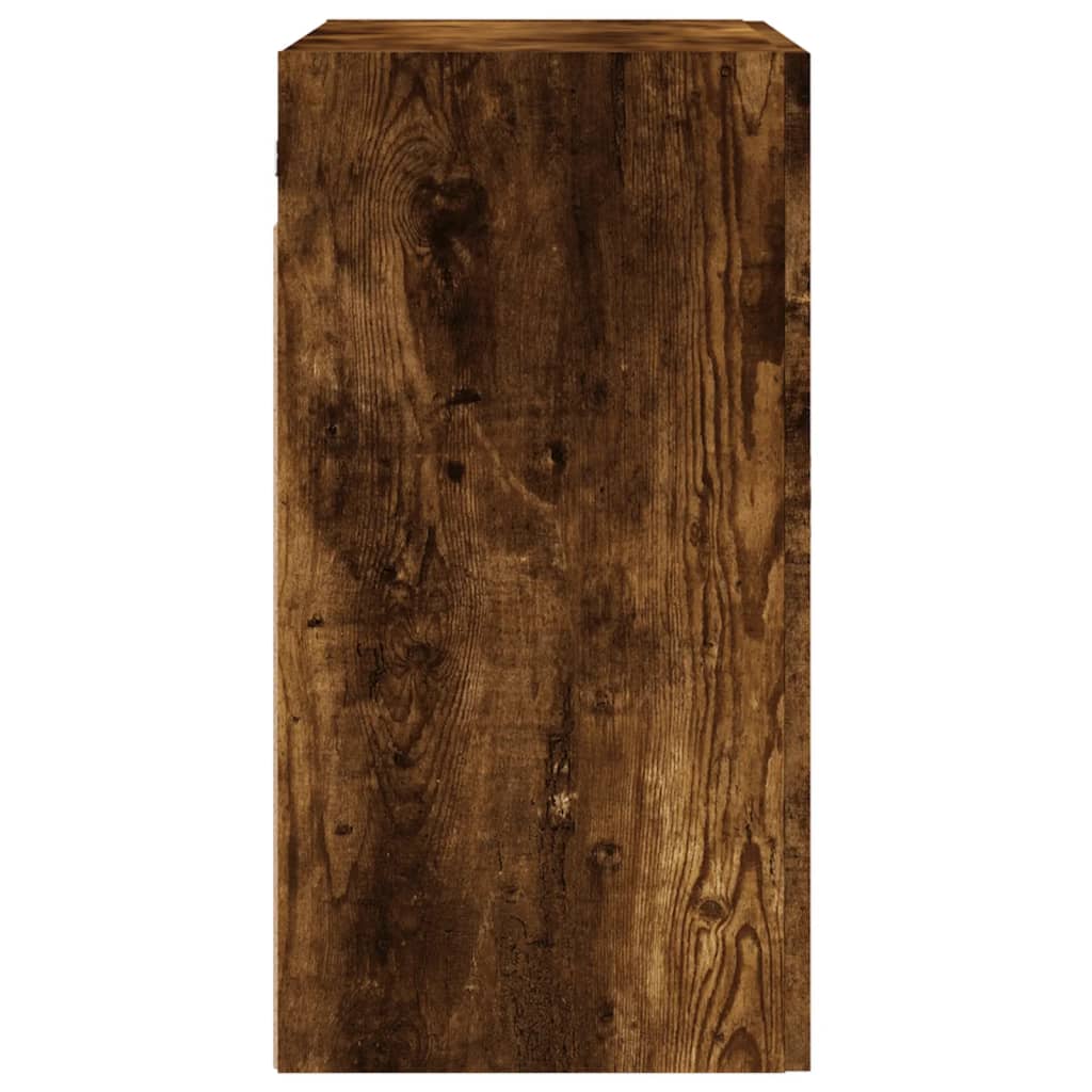 Wall Cabinet Smoked Oak 60x31x60 cm Wood Material