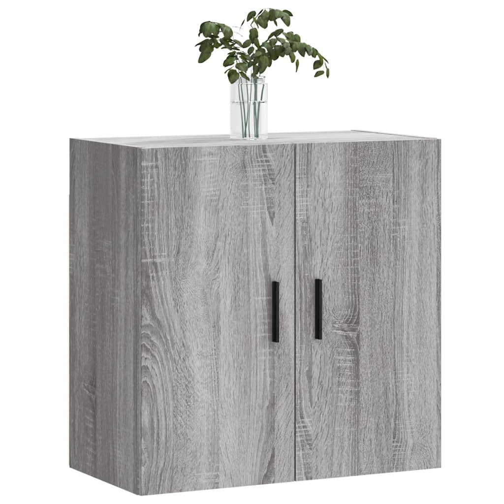 Wall Cabinet Gray Sonoma 60x31x60 cm Wood Material