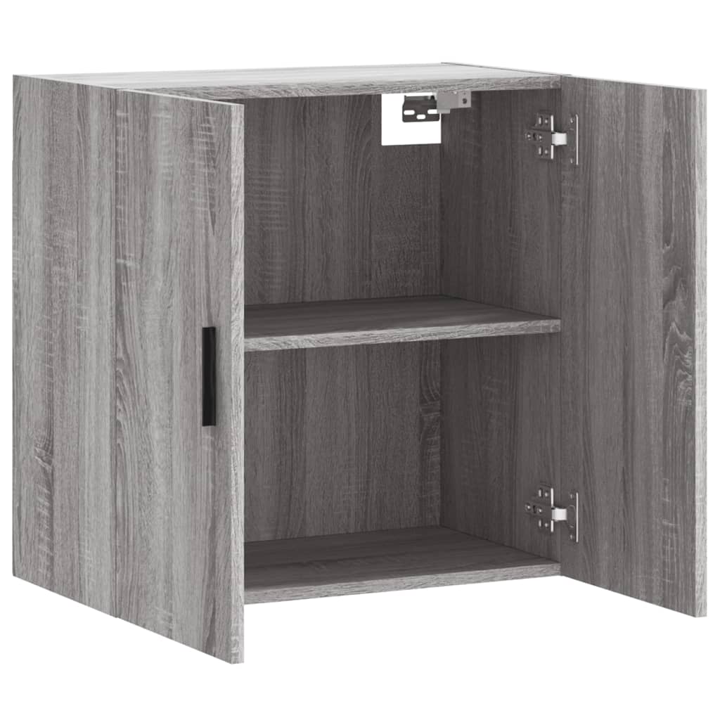 Wall Cabinet Gray Sonoma 60x31x60 cm Wood Material