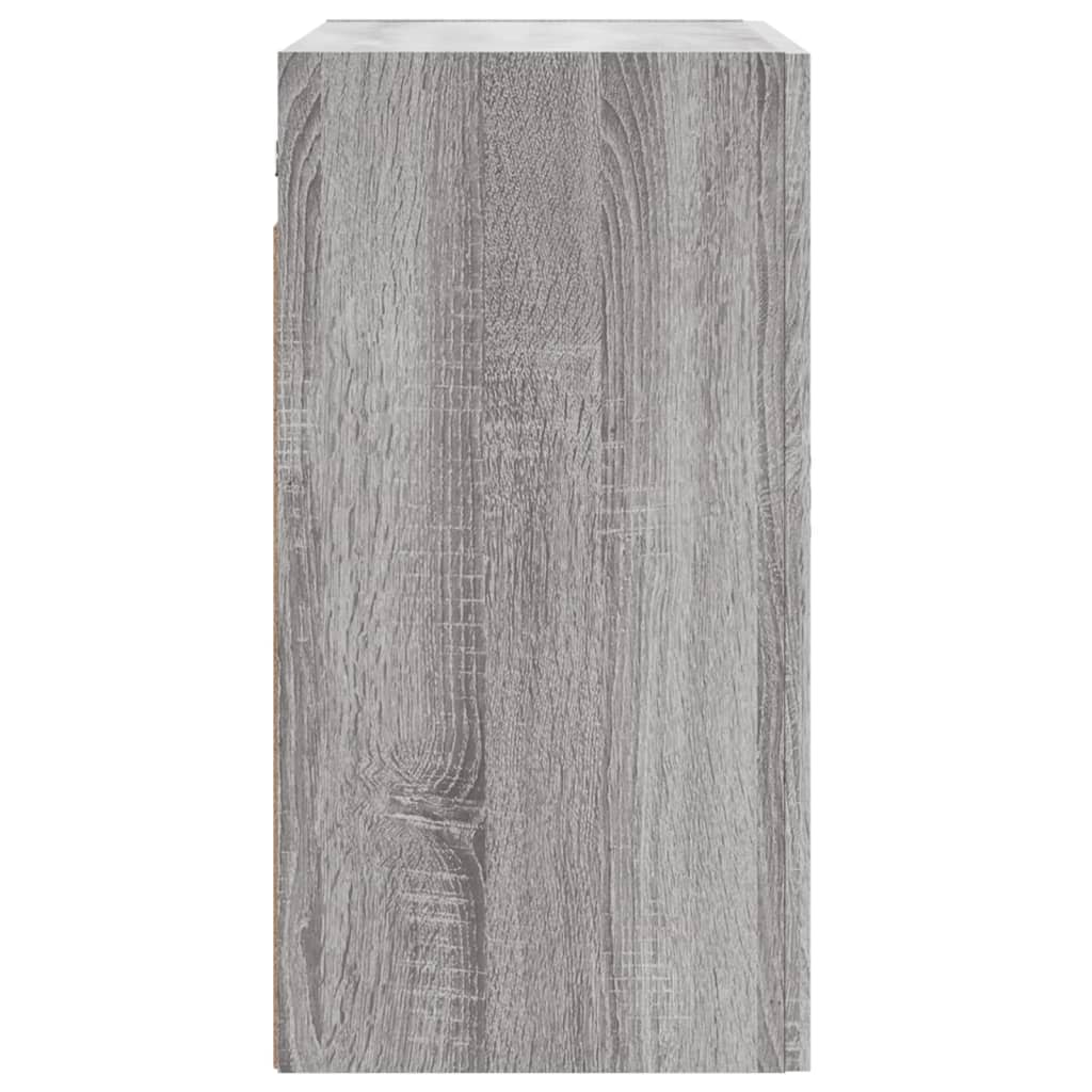 Wall Cabinet Gray Sonoma 60x31x60 cm Wood Material